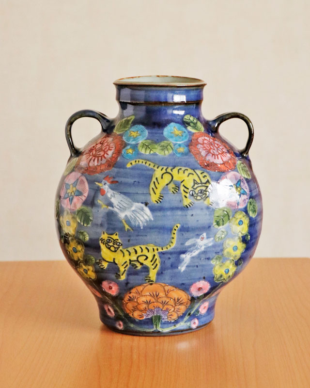 砥部焼の和食器 皐月窯の花器 【砥部工房 からくさ】