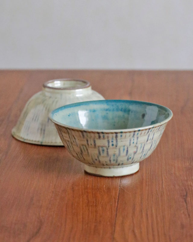 砥部焼の和食器 皐月窯の茶碗 【砥部工房 からくさ】