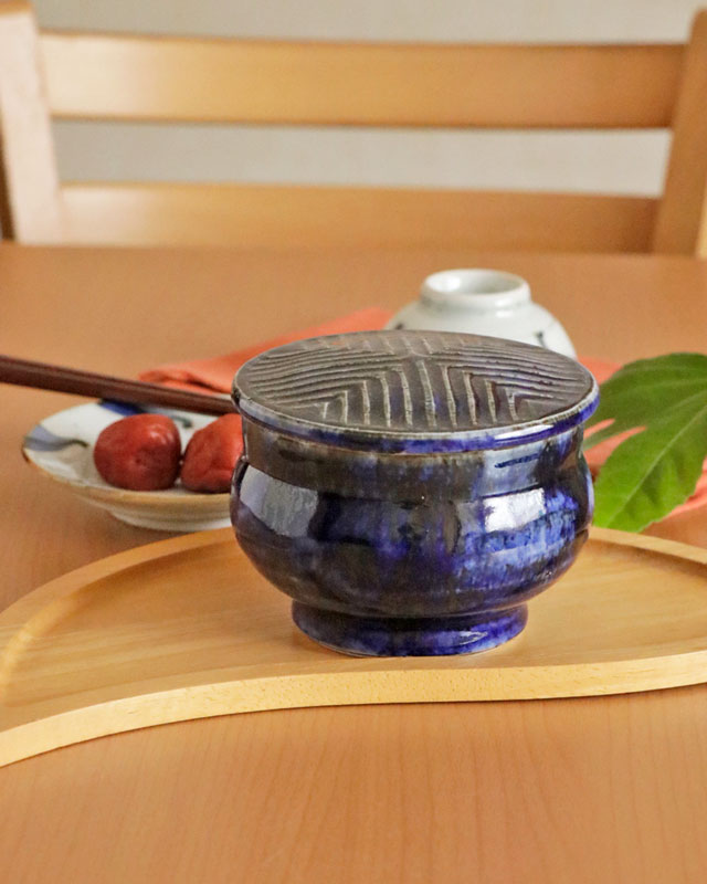 砥部焼の和食器 皐月窯の蓋物 【砥部工房 からくさ】