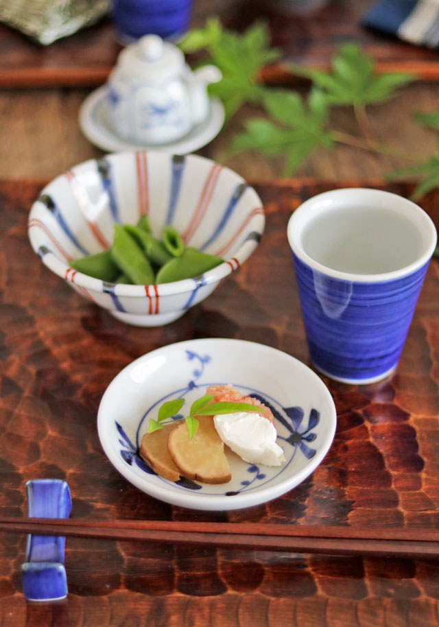 砥部焼の和食器 千山窯の小皿 【砥部工房 からくさ】