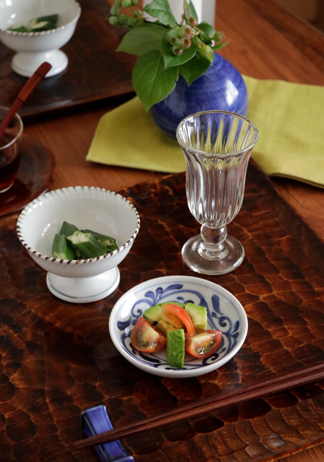 砥部焼の和食器 千山窯の小皿 【砥部工房 からくさ】
