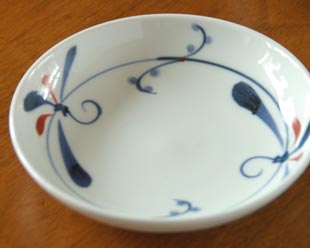 千山窯　上絵とんぼの取皿(5寸)