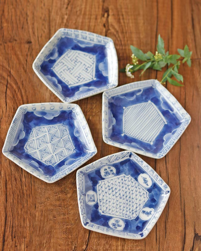 砥部焼の和食器 スギウラ工房の銘々皿【砥部工房 からくさ】 砥部焼の和食器 スギウラ工房の銘々皿【砥部工房 からくさ】
