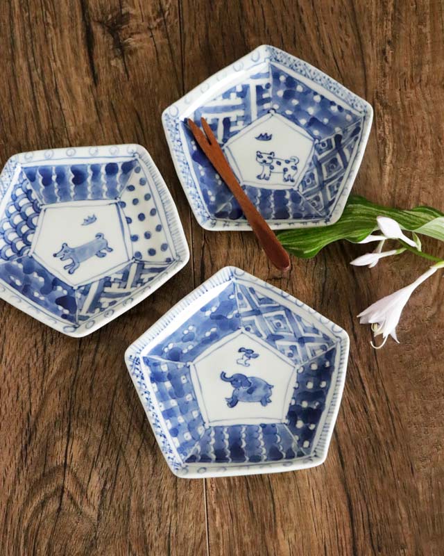 砥部焼の和食器 スギウラ工房の銘々皿【砥部工房 からくさ】