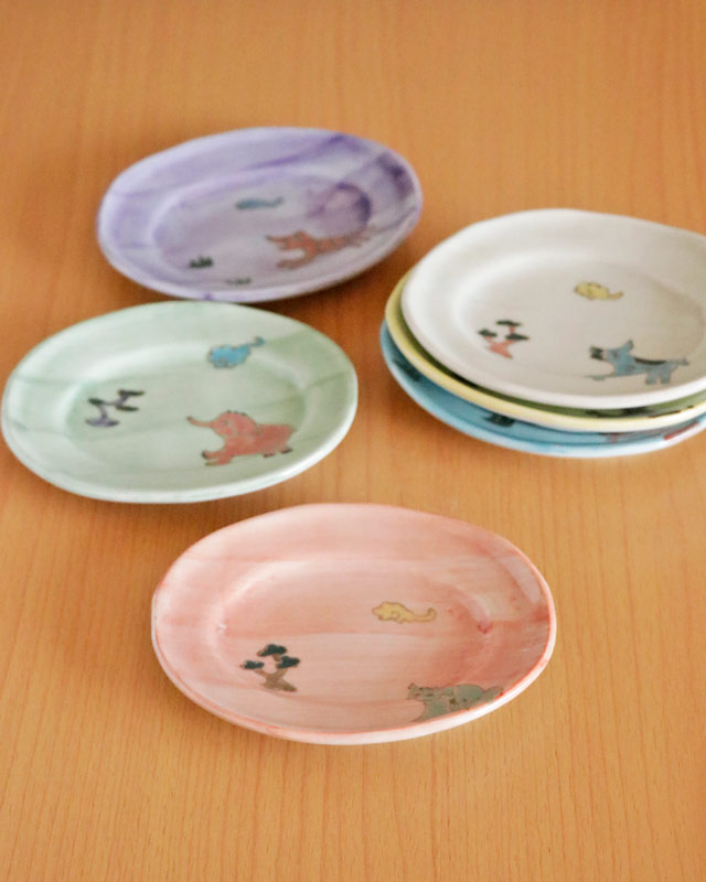 砥部焼 杉浦綾 スギウラ工房 楕円プレート 取り皿 未使用品 【公式通販】