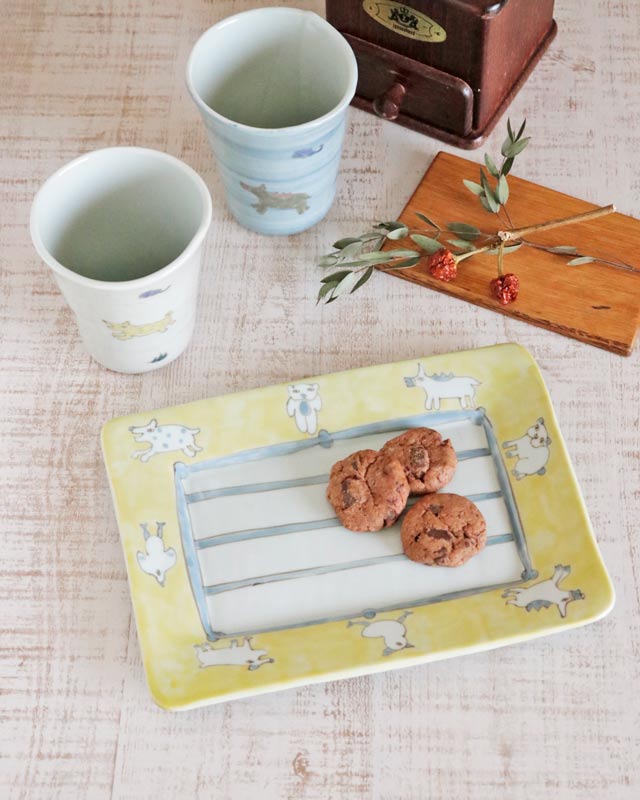 砥部焼の和食器 スギウラ工房の楕円皿【砥部工房 からくさ】