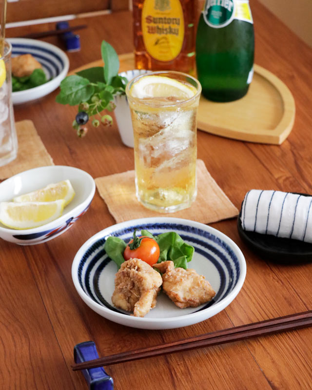 砥部焼の和食器 陶房遊の取皿 【砥部工房 からくさ】