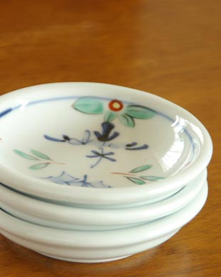 砥部焼の和食器 陶房遊の小皿 【砥部工房 からくさ】