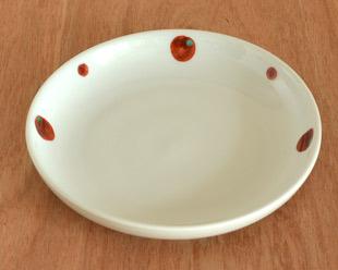 陶房遊　赤玉の取皿(5寸)