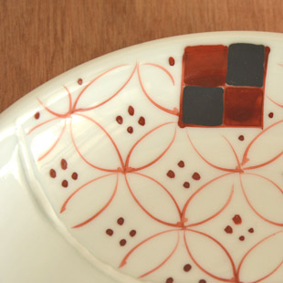 砥部焼・陶房遊　和紋の取皿(5寸)の絵柄