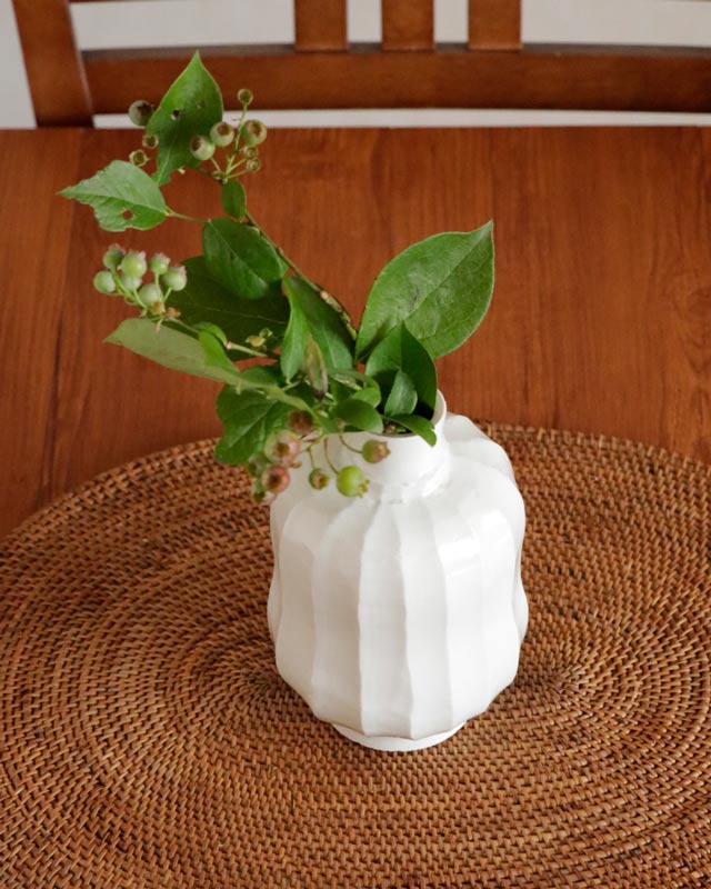 砥部焼 障山窯 森元作 壺 花器 砥部焼の和食器 山中窯の花器【砥部工房 からくさ】